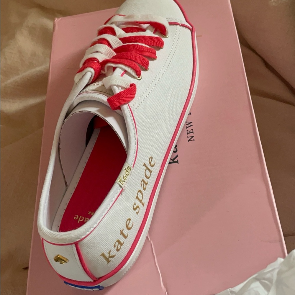 Keds White and Pink Sneakers